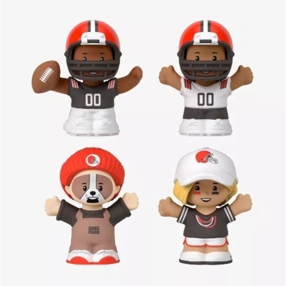 Fisher Price Little People Collector x NFL Cleveland Browns 4-Pack Dawg Pound NE - Picture 2 of 10